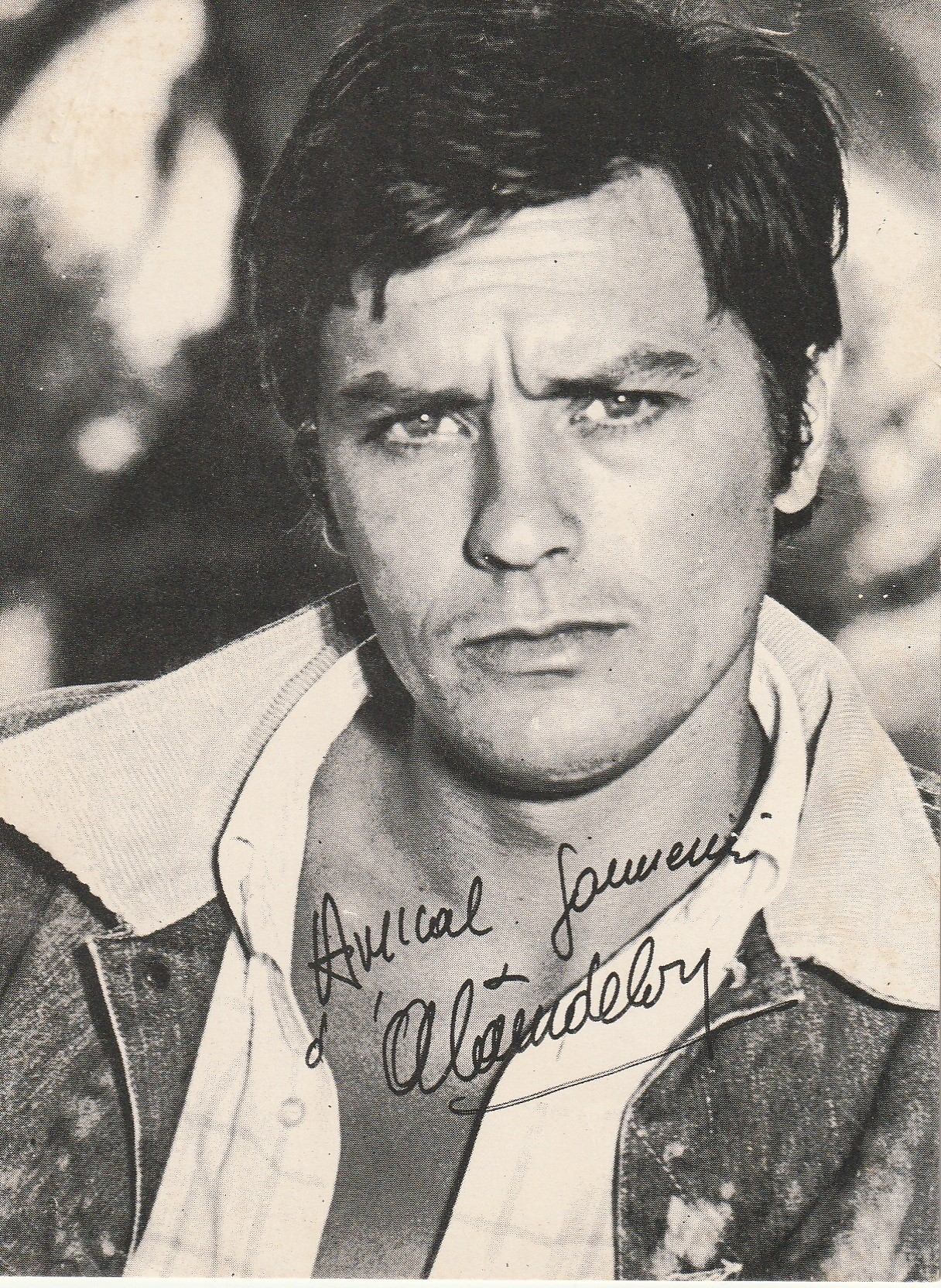 Photo cpsm grand format Artistes Acteur ALAIN DELON