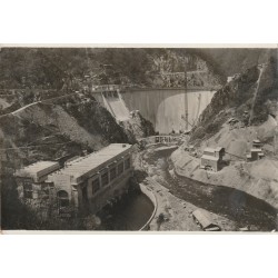 Photo format cpsm grand format 01 Barrage de GENISSIAT en Construction
