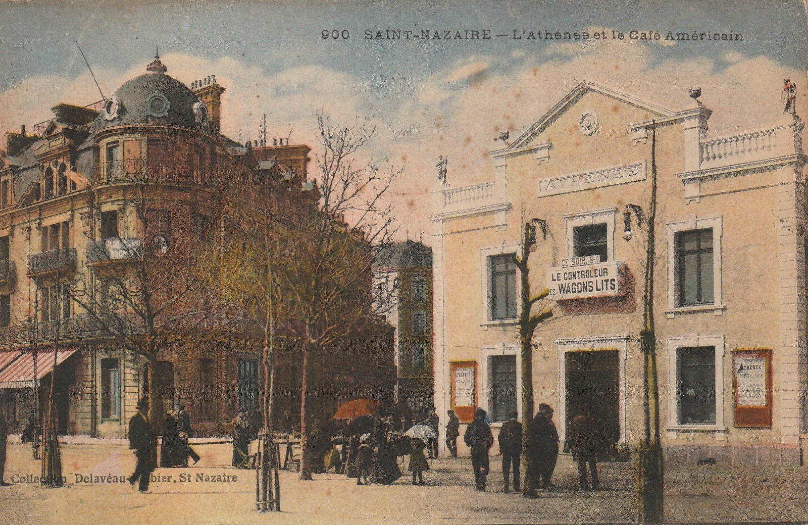 44 SAINT-NAZAIRE. Le Contrôleur des wagons-lits à l'Athénée et le Café Américain