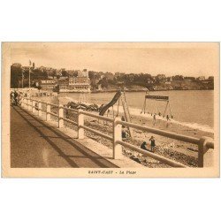 carte postale ancienne 22 SAINT-CAST. La Plage vers 1940