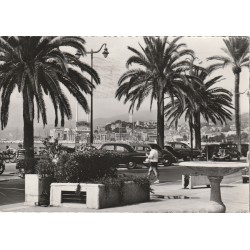 2 Photo Cpsm grand format 06 CANNES. Croisette 1953 Plage 1956