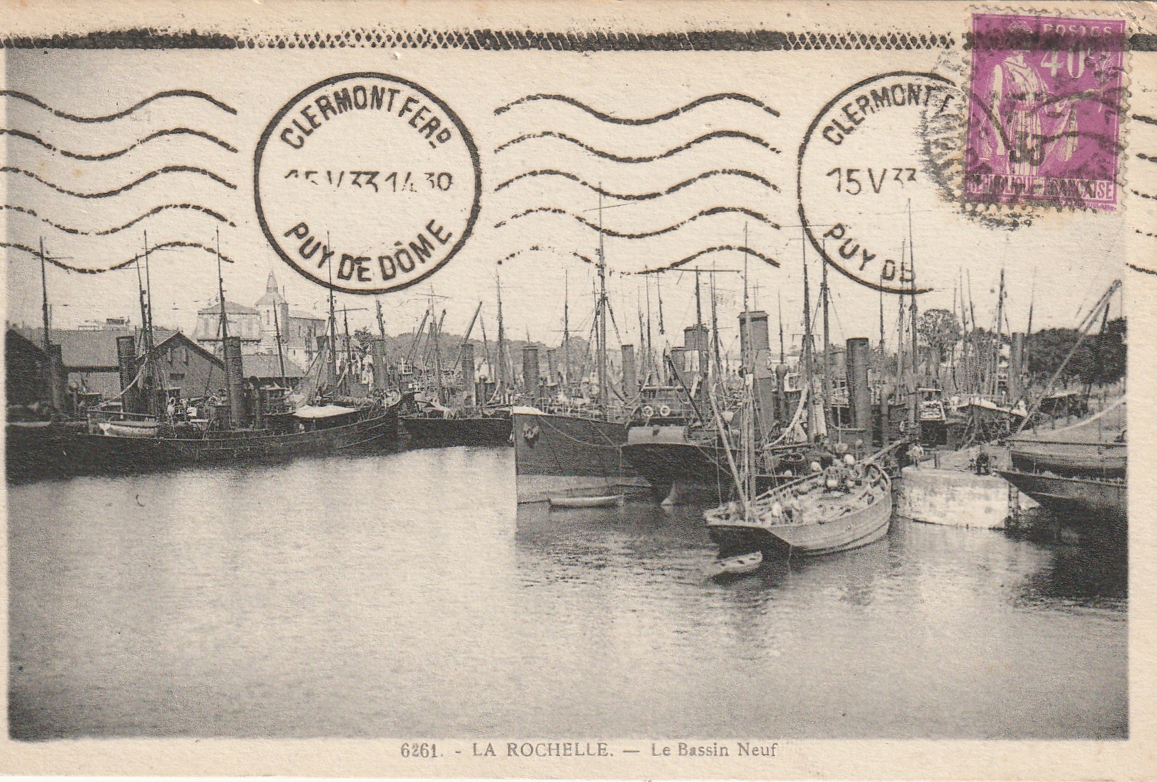17 LA ROCHELLE. Navires dans le Bassin Neuf 1933