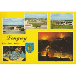 2 photo cpsm grand format 54 LONGWY. Ses Emaux d'Art et la Zup de Mont-Saint-Martin