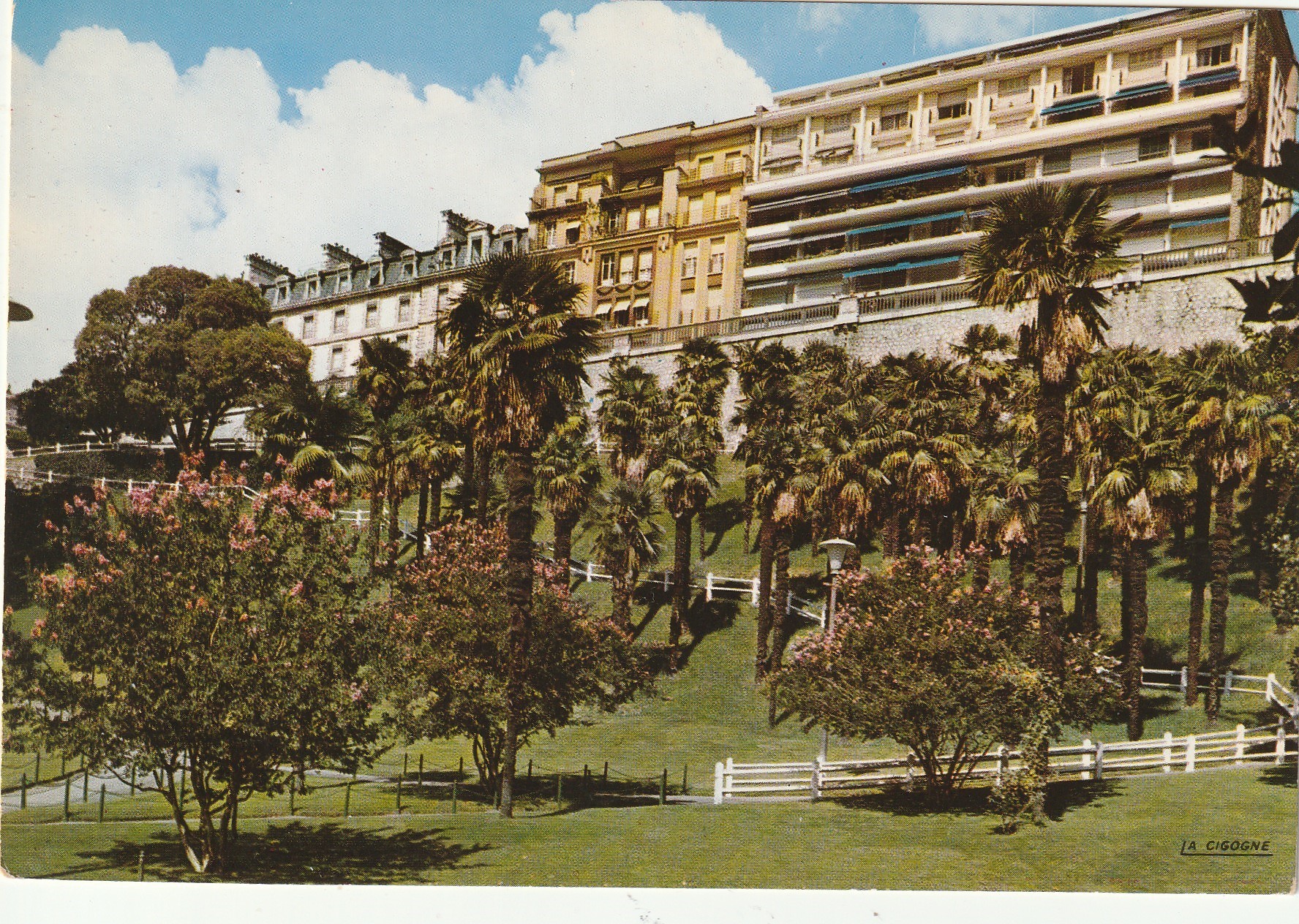 2 photo cpsm grand format 64 PAU. Palmeraie et Parc Beaumont
