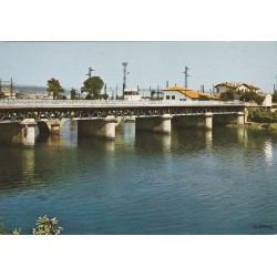 2 photo cpsm grand format 64 HENDAYE. Pont International et Fontarabie
