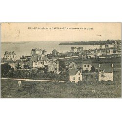 carte postale ancienne 22 SAINT-CAST. Panorama vers la Garde 1923
