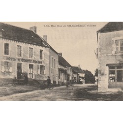 03 CHAMBERAT. Une Rue avec Hôtel du Centre de Michon 1917
