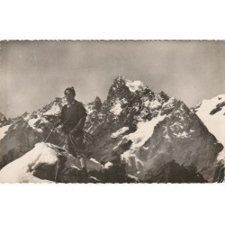 Photo Cpsm 05 Le Coolidge. Le Fifre et Alpiniste au Col des Avalanches et les Ecrins 1959