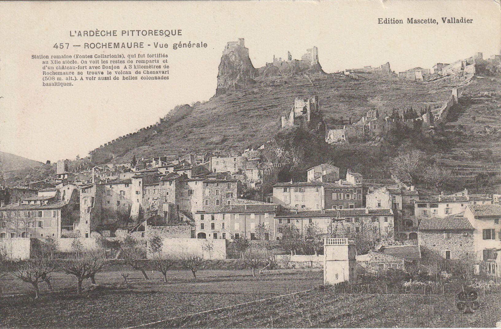 07 ROCHEMAURE. Le Village vers 1909