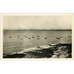 carte postale ancienne 22 SAINT-JACUT-DE-LA-MER. Vue sur Lancieux. carte Photo émaillographie