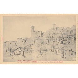 12 AUBIN. Le Vieux Fort en 1836 d'après Pernot. Verso blanc et bords dentelés à la ficelle