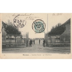 18 BOURGES. Quartier Carnot le 37° d'Artillerie 1904 Militaires