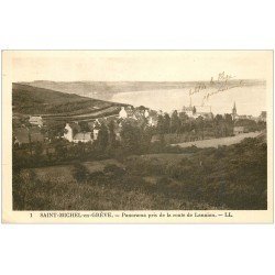 carte postale ancienne 22 SAINT-MICHEL-EN-GREVE. Panorama de la Route de Lannion