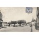 21 POUILLY-EN-AUXOIS. La Place et la Mairie. Hôtel de la Poste et pompes à essence 1930 (tampon colonie à Semarey)