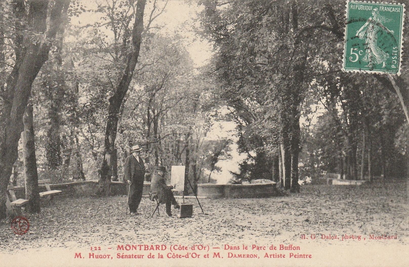 21 MONTBARD. Parc de Buffon Hugot Sénateur et Dameron Artiste Peintre