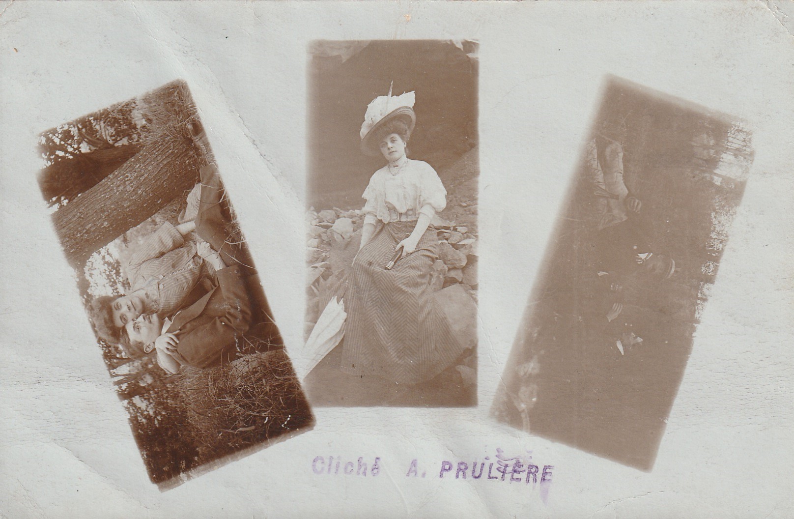21 DIJON. Carte triple Photo envoyée de Dijon. Cliché de Prulière Au Puy de Dôme