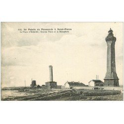 carte postale ancienne 22 SAINT-PIERRE. Pointe de Penmarch. Phare d'Eckmühl et Sémaphore