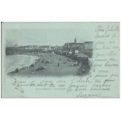 carte postale ancienne 22 SAINT-QUAY-PORTRIEUX. 1901 la Plage