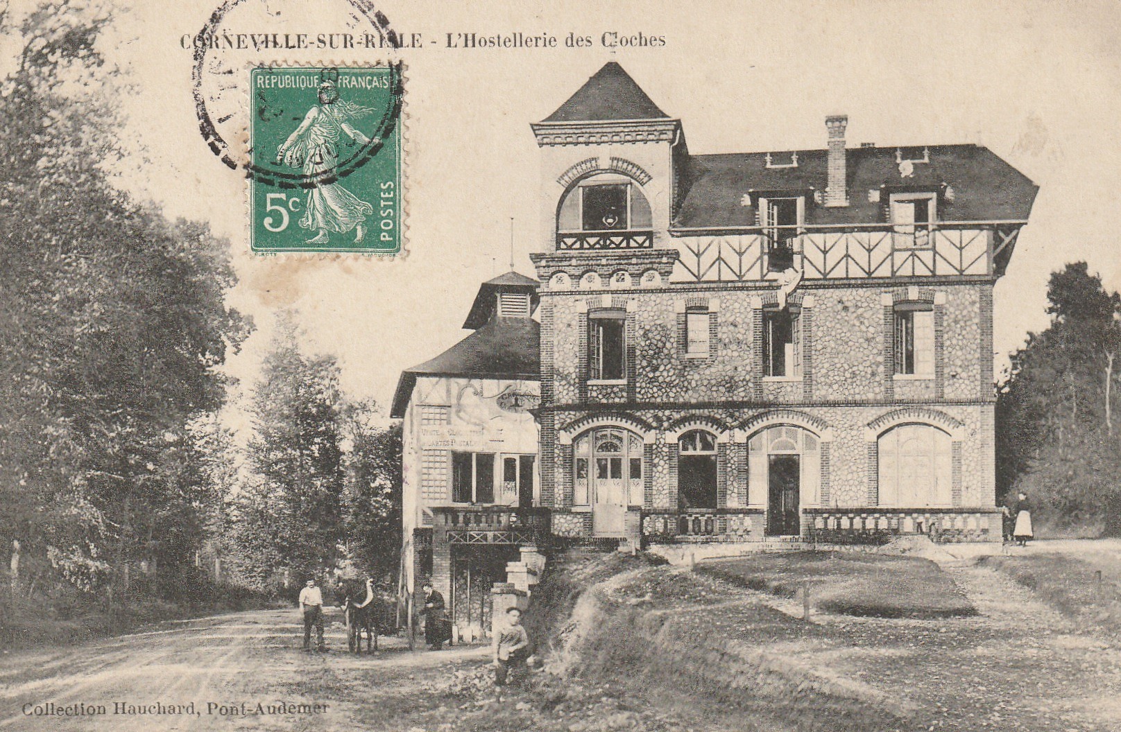 27 CORNEVILLE SUR RISLE. L'Hostellerie des Cloches 1908
