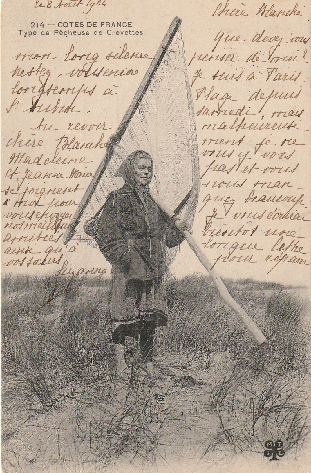 62 ETAPLES. Type de Pêcheuse de Crevettes 1904