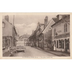 27 TILLIERES-SUR-AVRE. Tabac sur Grande Rue 1940 camionnette et motocyclette