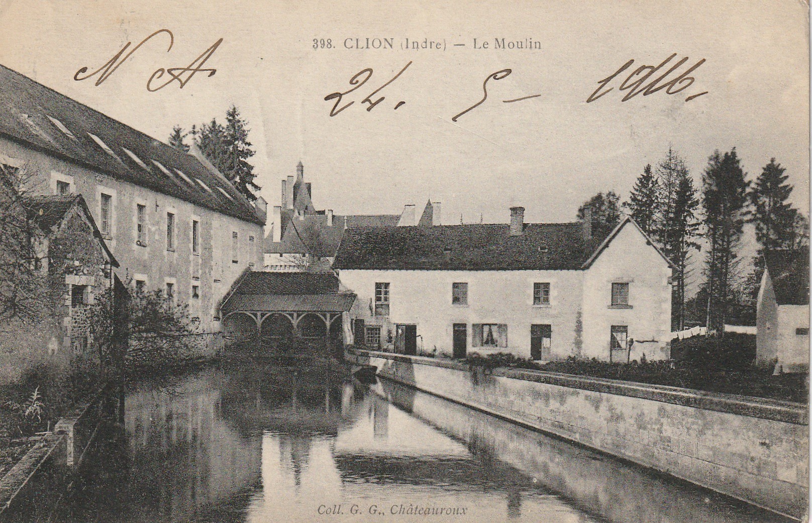 36 CLION. Le Moulin et le Lavoir 1916