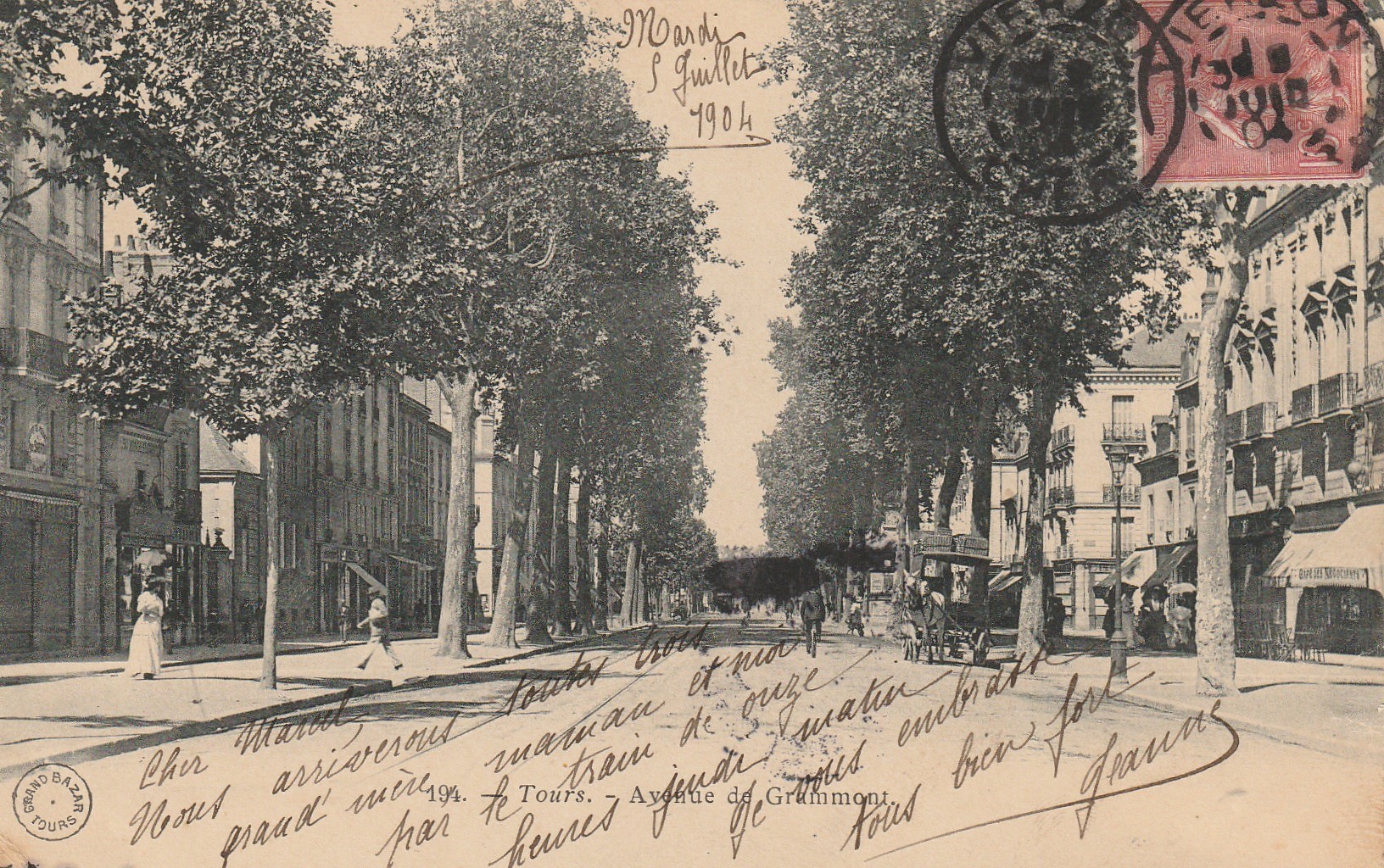 37 TOURS. Avenue de Grammont 1904