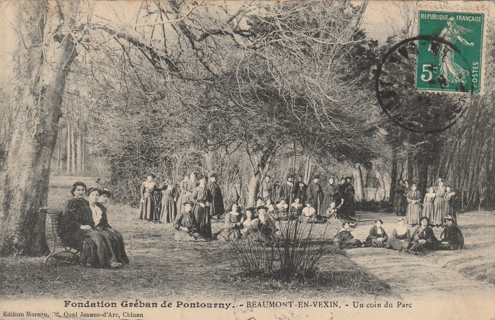 37 BEAUMONT-EN-VEXIN. Parc Fondation Gréban de Pontourny 1912