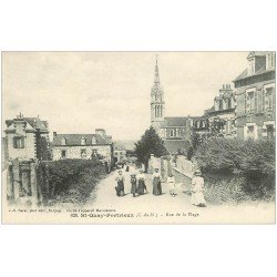 carte postale ancienne 22 SAINT-QUAY-PORTRIEUX. Rue de la Plage