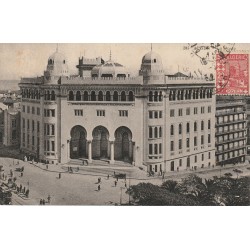 2 cpa ALGER. La Poste 1932 et le Théâtre Place Bresson