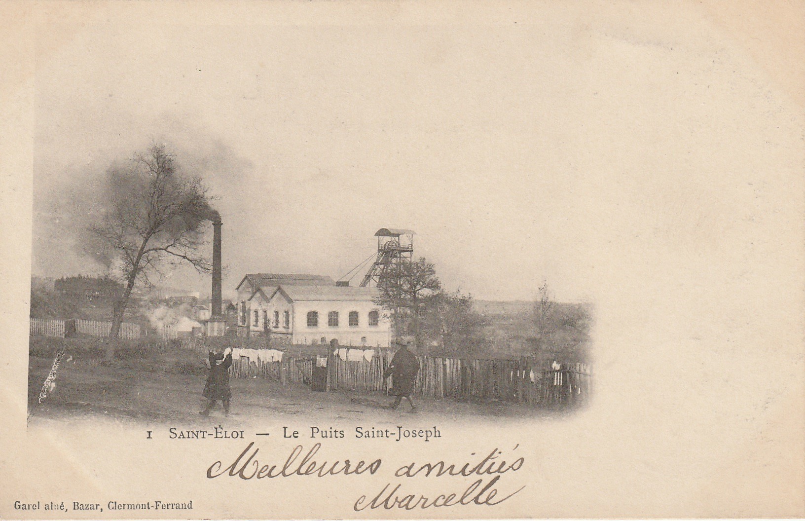 63 SAINT-ELOI ou SAINT-ELOY-LES-MINES. Le Puits Saint-Joseph 1903