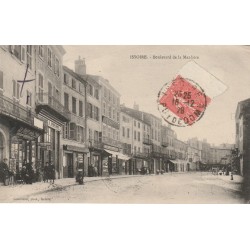 63 ISSOIRE. Librairie vente de Cartes Postale Boulevard de la Manlière 1928