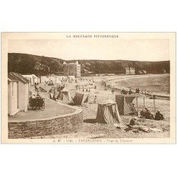 carte postale ancienne 22 TREBEURDEN. Plage de Tresmeur 1934