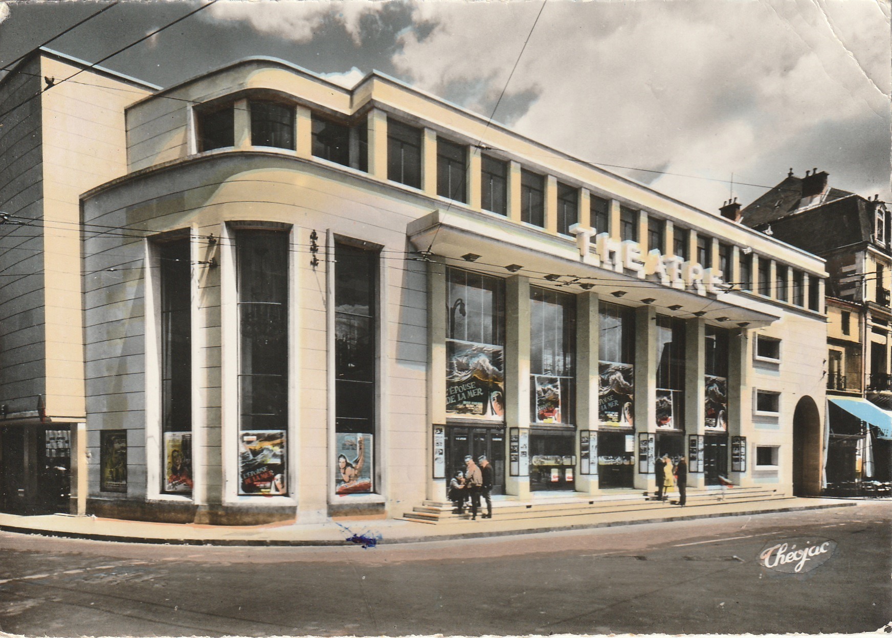 Photo Cpsm grand format 86 POITIERS. Le Théâtre transformé en Cinéma 1960. A l'affiche " l'Epouse de la Mer "