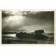 carte postale ancienne 22 TREGASTEL. Coucher de Soleil sur la Grève 1939. Carte Photo