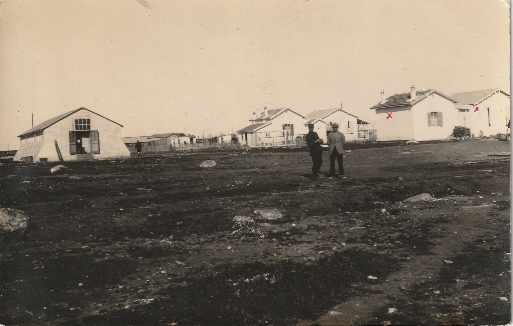 Photo Cpa Algérie. Très rare Ben MILA. Un Camp militaire