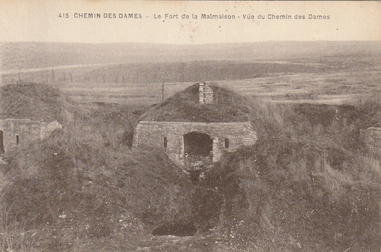 lot 15 cpa 02 CHEMIN DES DAMES. Fort Malmaison, Cimetière Militaire, Pont Chamouille, Vendresse, Craonnelle, Gagniats...
