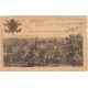 MORESNET. Le Village et ses Armoiries. Carte style parchemin bords dentelés à la ficelle