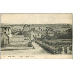 carte postale ancienne 22 TREGASTEL. Vue prise du Castel Sainte-Anne 1913