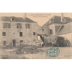 77 BEAUMARCHAIS. Ferme de Saint-Laurent bien animée 1906