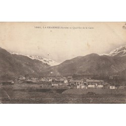 73 LA CHAMBRE. Quartier de la Gare. Timbre Taxe et 2 de 5 centimes 1928