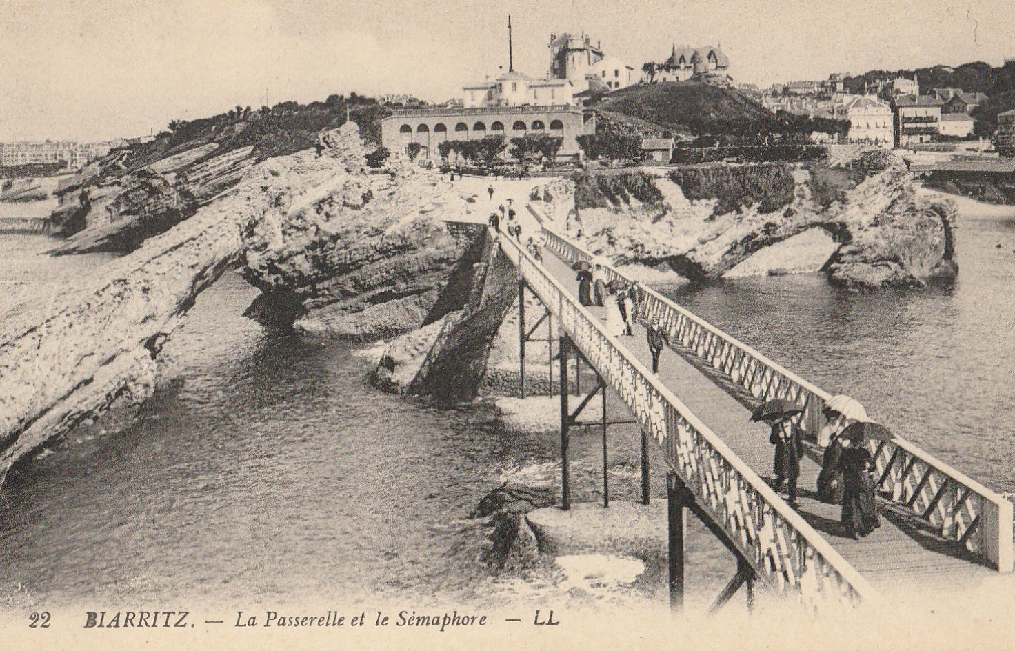Lot 17 cpa 64 BIARRITZ. Sémaphore, Port Vieux, Tunnel, Côte Basques, Train Tramway, Villa Belza, Rocher Vierge Basta...