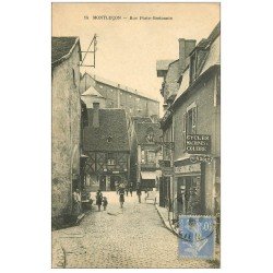 carte postale ancienne 03 MONTLUCON. Rue Porte Bretonnie. Machines à coudre et Cycles Cottereau