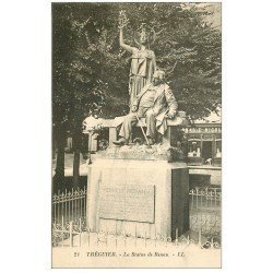 carte postale ancienne 22 TREGUIER. Statue de Renan