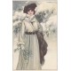 ILLUSTRATEUR CORBELLA T. Superbe jeune femme en Hiver 1917