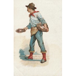 METIERS Venditore di Pesci. Marchand ambulant de Poissons