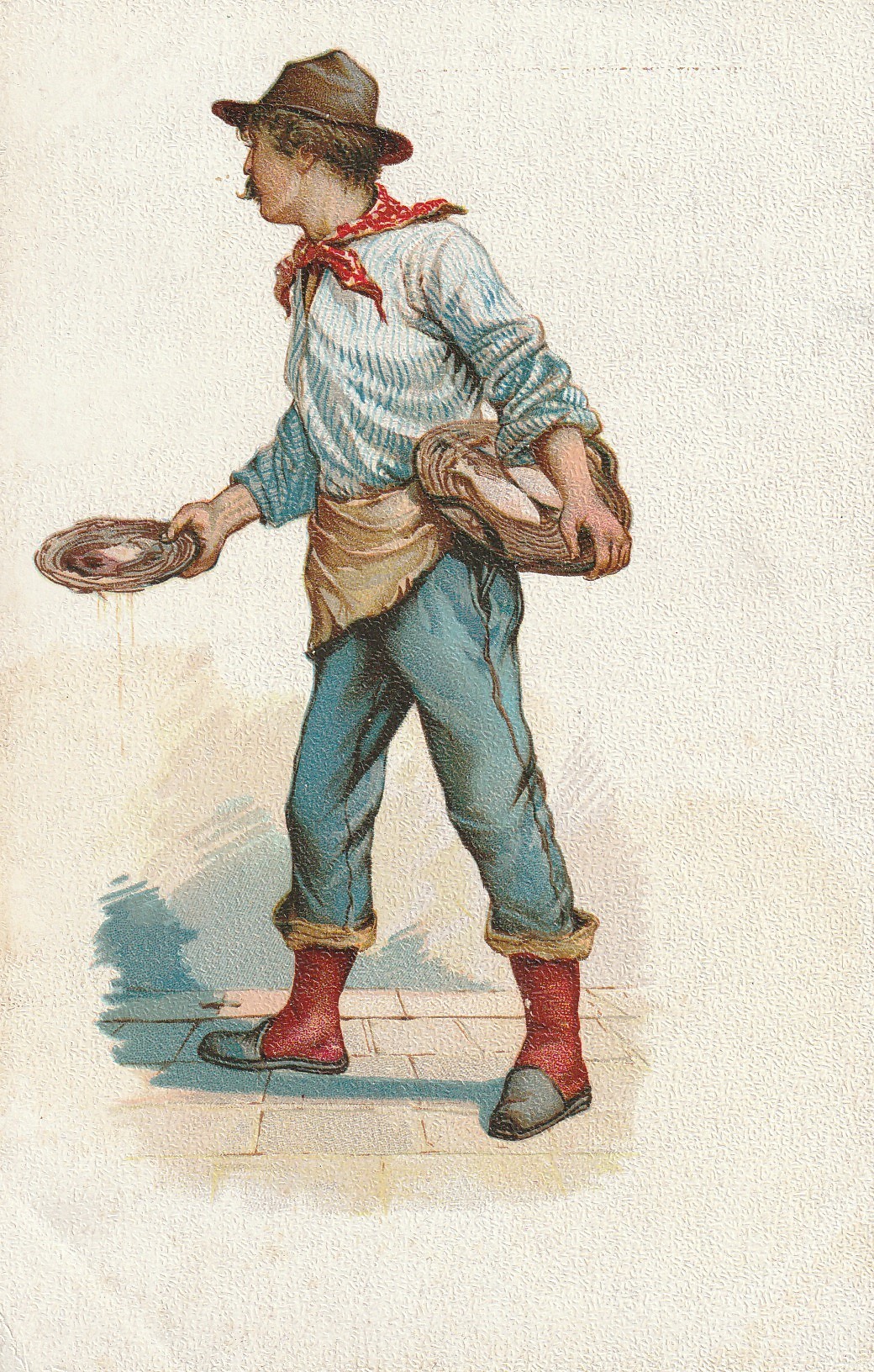 METIERS Venditore di Pesci. Marchand ambulant de Poissons