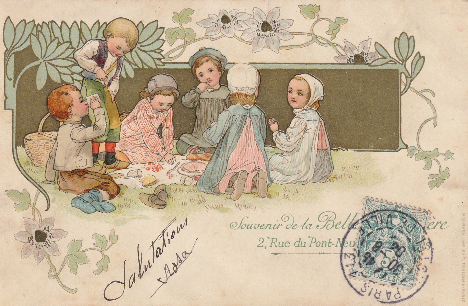 Publicité " BELLE JARDINIERE " 2 rue du Pont Neuf à Paris 1904 Jeux d'enfants la Dînette