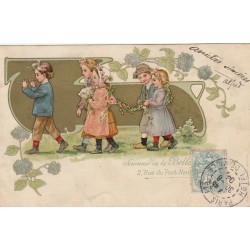 Publicité " BELLE JARDINIERE " 2 rue du Pont Neuf à Paris 1904 Jeux d'enfants le Mariage