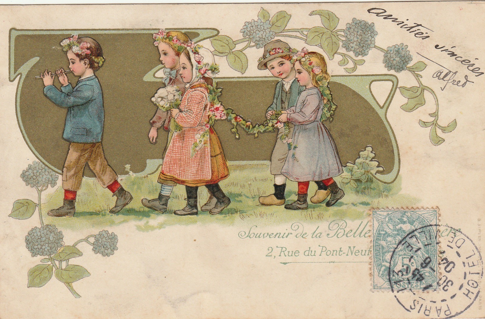 Publicité " BELLE JARDINIERE " 2 rue du Pont Neuf à Paris 1904 Jeux d'enfants le Mariage